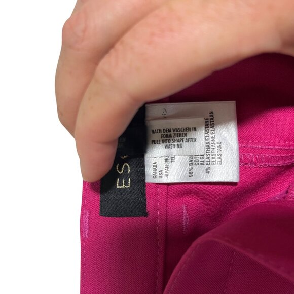 Escada women's pants 40 US 8 10 M bright pink denim straight leg - Picture 5 of 11